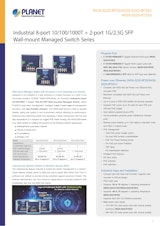 産業用イーサネットスイッチ PLANET WGS-5225-8T2SVのカタログ