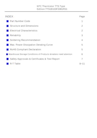 Thinking Electronic Industrial TKS (台湾)　NTCサーミスタ　TTS1B103F3381RS1 【二松電気株式会社のカタログ】