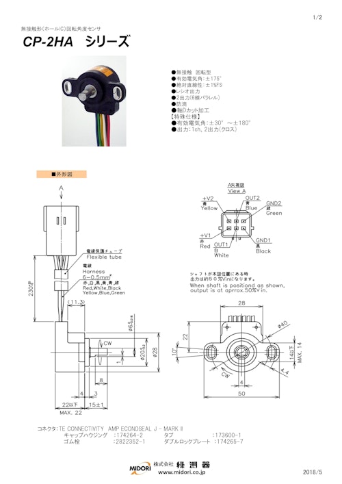 ポテンショメータ / 回転　CP-2HAシリーズ (共栄通信工業株式会社) のカタログ