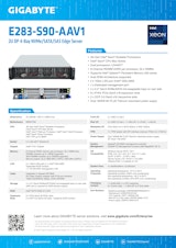 【E283-S90】Edge Server - 4th/5th Gen Intel® Xeon® Scalable - 2U UP 4-Bay Gen4 NVMe/SATA/SASのカタログ
