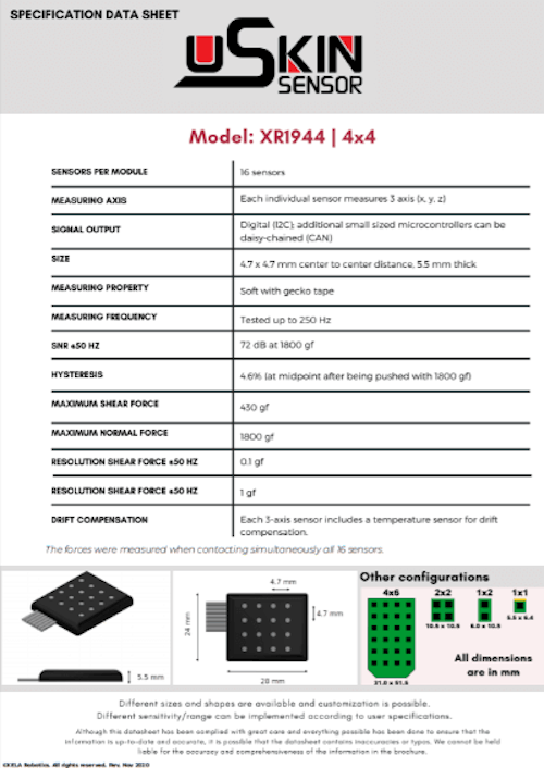 Brochure_XELA_DataSheet (XELA・Robotics株式会社) のカタログ