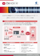 車載サウンドのワンストップソリューション「CRI ADX Automotive」のカタログ