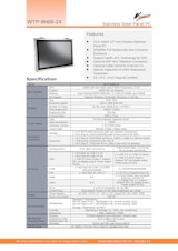 IP66完全防水・防塵対応のIntel 第12世代Core-i5版ファンレス24型タッチパネルPC『WTP-9H66-24』のカタログ