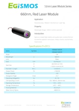 12mmLaserModuleSeries 660nm,Red Laser Moduleのカタログ