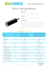 エジスモステクノロジー株式会社のレーザー光源のカタログ