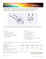TPG2EW1S09 – “Generation 2” Pulsed Laser Diode in Plastic Package (High Power)2 Edge Emitting Laser Diode at 905 nmのカタログ