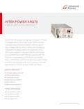 HITEK POWER XRG70 X-RAY POWER SUPPLY MODULES-Advanced Energy Industries, Inc.のカタログ