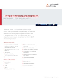 HITEK POWER OL600W SERIES 【Advanced Energy Industries, Inc.のカタログ】