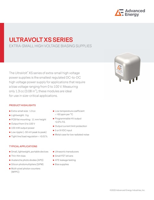 ULTRAVOLT XS SERIES (Advanced Energy Industries, Inc.) のカタログ