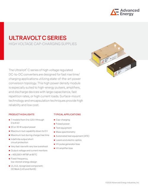 ULTRAVOLT C SERIES (Advanced Energy Industries, Inc.) のカタログ