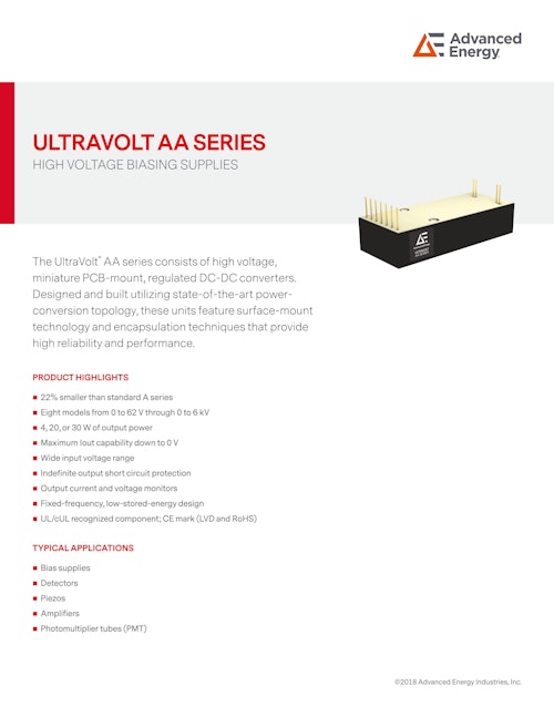 ULTRAVOLT AA SERIES (Advanced Energy Industries, Inc.) のカタログ