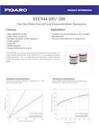 FECS44-100/-200　for the Detection of Low Concentration Ammonia 【フィガロ技研株式会社のカタログ】