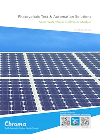 Photovoltaic Test & Automation Solutions Solar Wafer/Solar Cell/Solar Module 【クロマジャパン株式会社のカタログ】