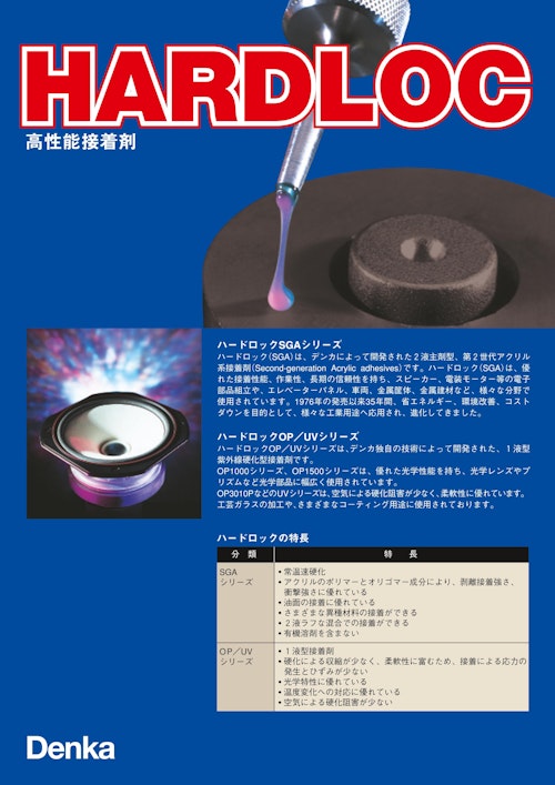 HARDLOC 高性能接着剤 (デンカ株式会社) のカタログ