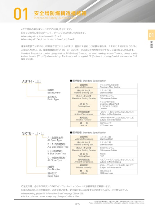 安全増防爆構造接続箱 (島田電機株式会社) のカタログ