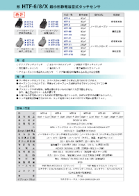 形 HTF-6/8/X 超小形静電容量式タッチセンサ 【センサテック株式会社のカタログ】