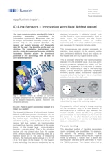 Application report: IO-Link Sensors – Innovation with Real Added Value!のカタログ
