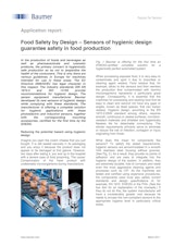 Application report: Food Safety by Design – Sensors of hygienic design guarantee safety in food productionのカタログ