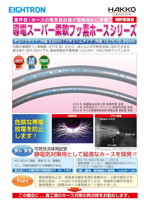 導電スーパー柔軟フッ素シリーズ (株式会社八興) のカタログ