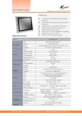 Celeron版15型-IP66防塵防水パネルPC『WTP-8B66-15W』-広範囲動作温度版のカタログ