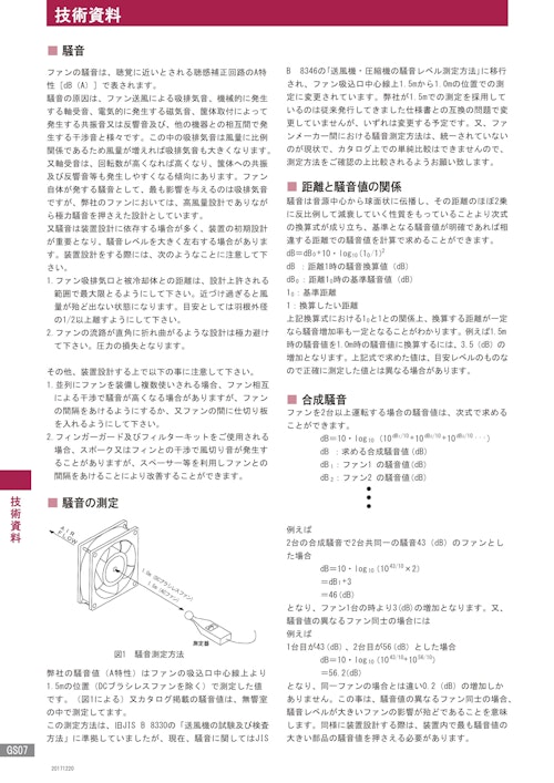 技術資料GS07　騒音 (株式会社廣澤精機製作所) のカタログ