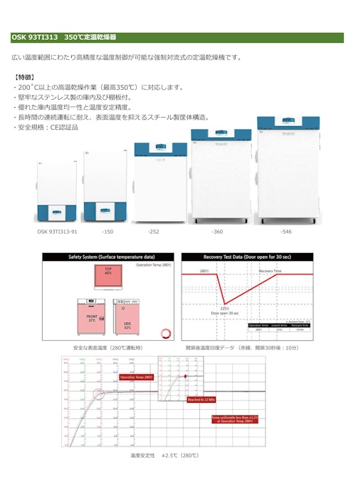 OSK 93TI314　500℃定温乾燥器 (オガワ精機株式会社) のカタログ