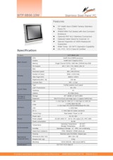 Celeron版10型-IP66防塵防水パネルPC『WTP-8B66-10W』-広範囲動作温度版のカタログ