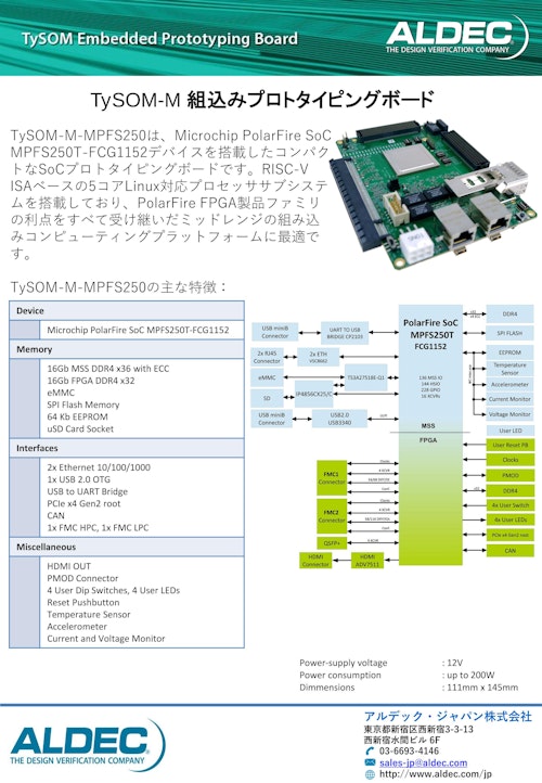 TySOM-M 組込みプロトタイピングボード (アルデック・ジャパン株式会社) のカタログ