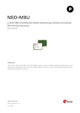 NEO-M8U　u-blox M8 untethered dead reckoning module including 3D inertial sensorsのカタログ