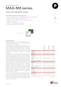 MAX-M8 series　Small u-blox M8 GNSS modules-u-blox Japanのカタログ