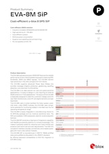 EVA-8M SiP　Cost-efficient u-blox 8 GPS SiPのカタログ