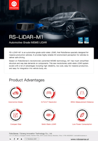 RS-LiDAR-M1 Brochure 【Suteng Innovation Technology Co., LTDのカタログ】