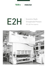 E2H Eccentric Shaft,Straightside Presses 250–600 Tons Capacityのカタログ