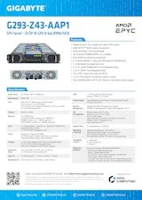 【G293-Z43】HPC/AI Server - AMD EPYC™ 9004 - 2U DP 16 x PCIe Gen5 GPUsのカタログ