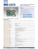 第11世代 Intel Core搭載 3.5インチ組込みCPUボード、MIO-5375のカタログ