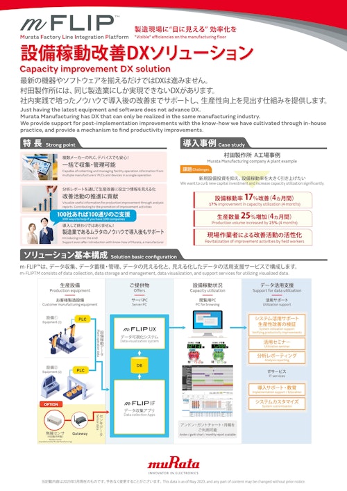 【製造DX】製造稼働率改善システム m-FLIP (三共精機株式会社) のカタログ