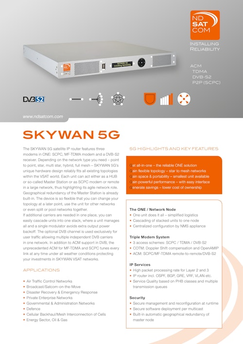 SKYWAN 5Gテクノロジー (アスコット株式会社) のカタログ
