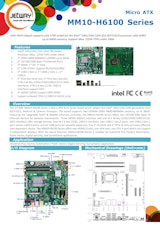 産業用Micro-ATXマザーボード MM10-H6100のカタログ