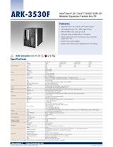 Intel Xeon/Core 搭載 産業用ファンレスPC、 ARK-3530Fのカタログ