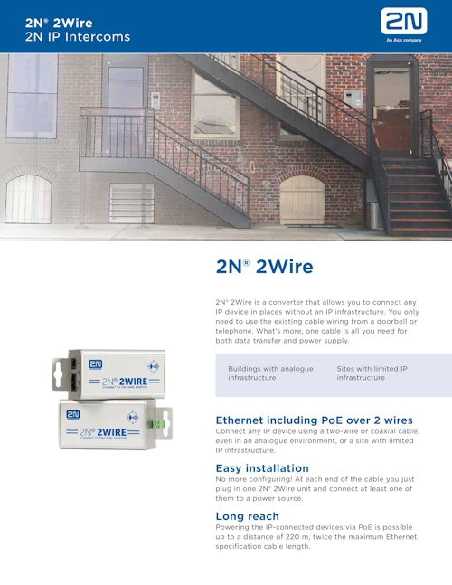 2N® 2Wire 2N IP Intercoms (株式会社ジェイ・ティ・エス) のカタログ