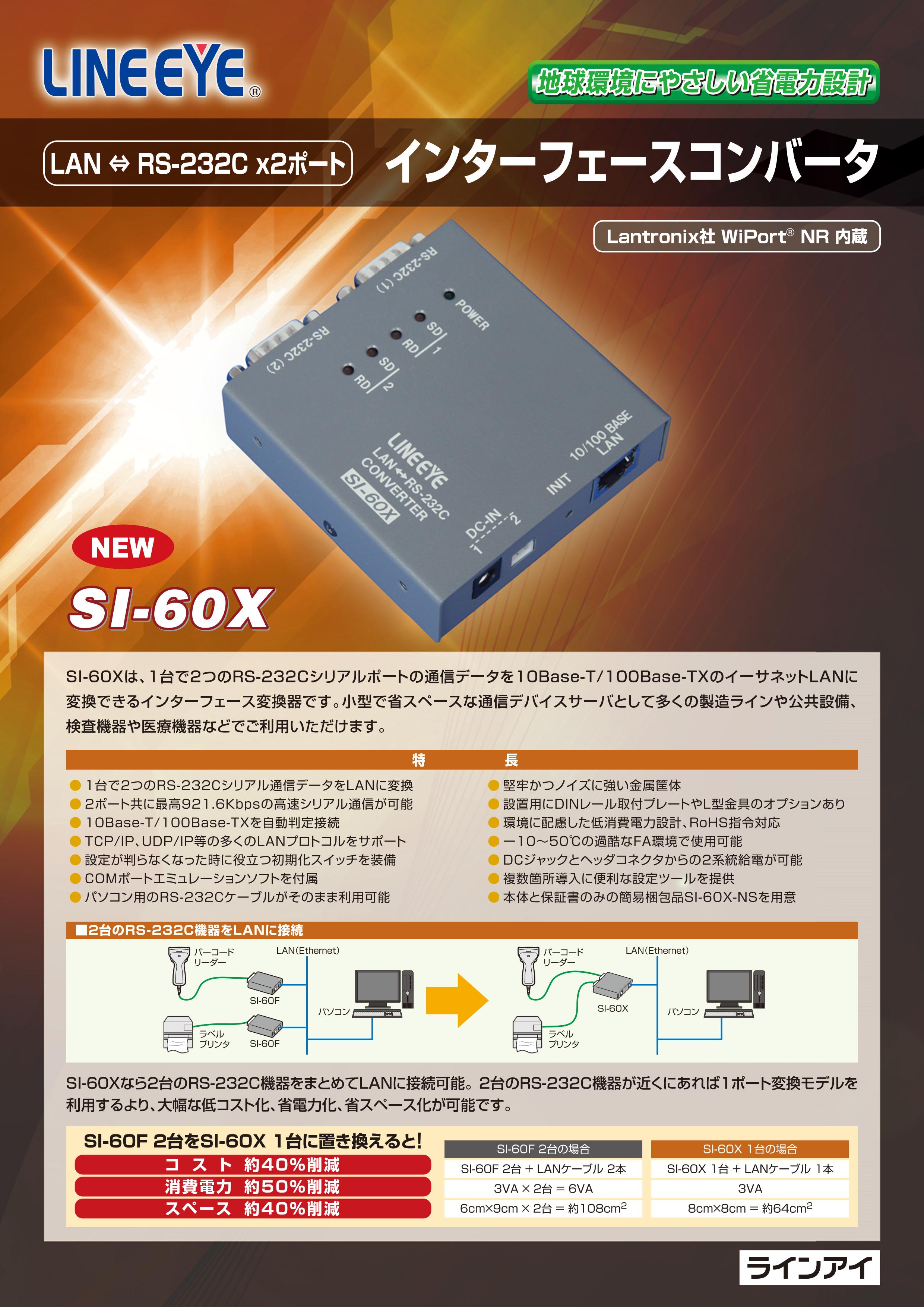 SALE最新作】 ラインアイ SI-60FP 小型インターフェースコンバータ LAN