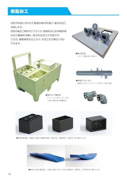 樹脂加工について (日本サカス株式会社) のカタログ