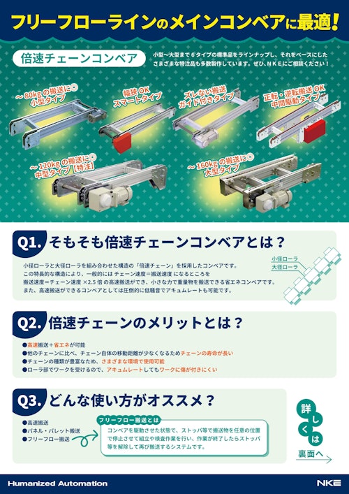 倍速チェーンコンベア (NKE株式会社) のカタログ