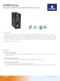 EL900 Series　ファストイーサネット・メディアコンバータ 【EtherWAN Systems, Inc.のカタログ】