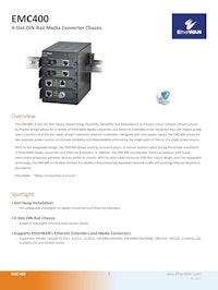 EMC400 Series　集合メディコンラック・メディアコンバータ 【EtherWAN Systems, Inc.のカタログ】