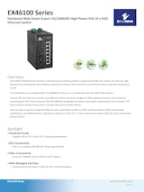 EX46100 Series　PoE ソリューション　広範囲動作温度対応産業用PoEスイッチのカタログ