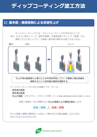 ディップコーター（コーティング）：塗工方法のご紹介 【株式会社エコートプレシジョンのカタログ】