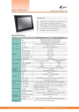 Intel第7世代i5搭載の高輝度・広範囲温度版ファンレス21.5型タッチパネルPC『WLP-7F20-22H』のカタログ