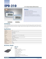 電子ペーパー式ネームカード、EPD-210のカタログ