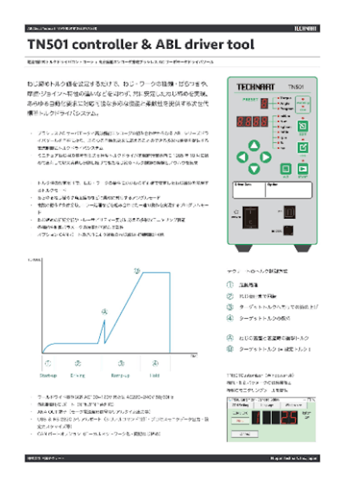TN501 Controller & ABL Driver tool (株式会社日本テクナート) のカタログ